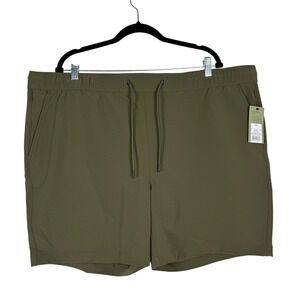 Goodfellow &‎ Co. Tech Jogger Shorts UPF 50+ Wrinkle Resistant Green Mens XXL
